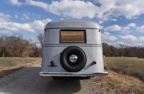 The back of the restored 1937 Pierce-Arrow Travelodge