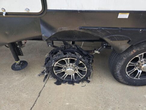 Tire Blowout in RV tire basics article