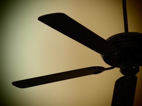 An RV ceiling fan