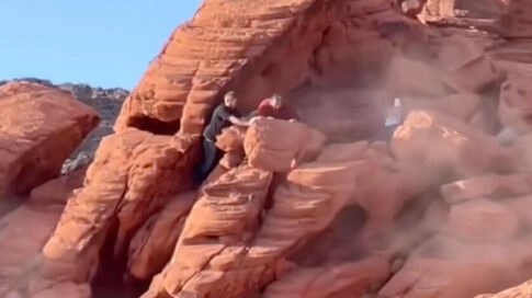 rock formation vandals