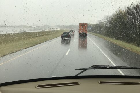 highway during rainstorm
