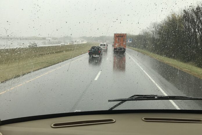 highway during rainstorm