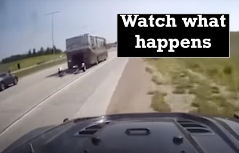 Jeep detaches from motorhome