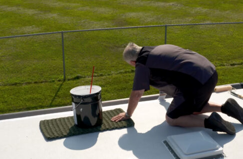 RV Roof Magic Brushing