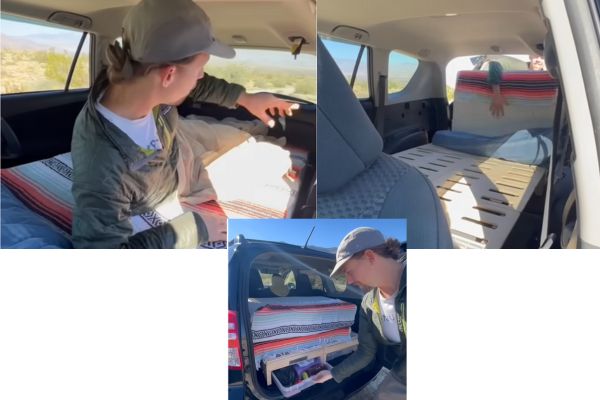 folding bed platform for van or SUV