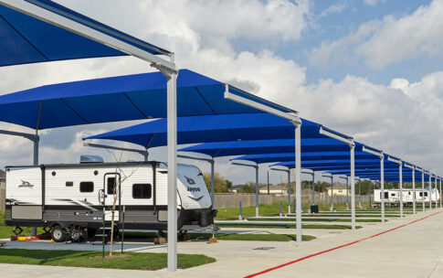 RV in RV park near medical facility