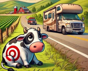 cow with bullseye