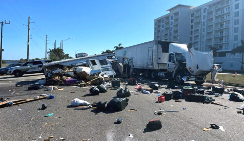 Motorhome disintegrates