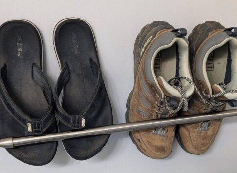 shoe storage with towel rack Gail Marsh photo