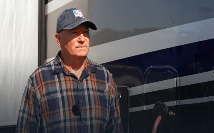 RV hit by stray bullet