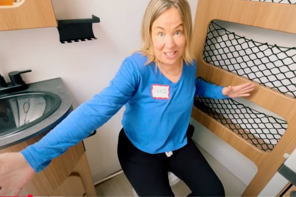 Small camper bathrooms
