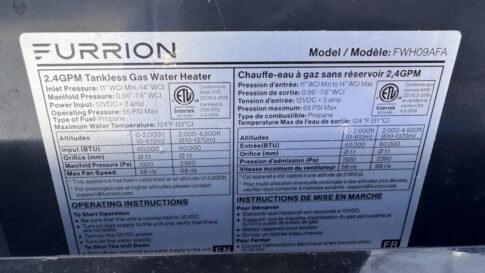 Furrion WH Data
