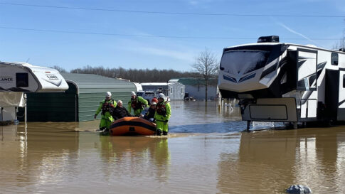 RVers trapped by floodwaters