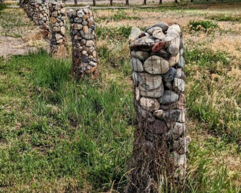 rock and wire fence Gail Marsh photo