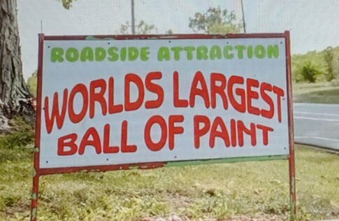 Biggest ball of paint IN Image: YouTube screen shot