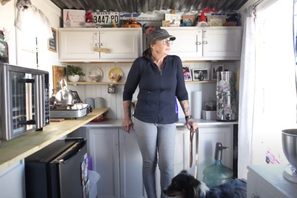 Cargo trailer RV and its owner