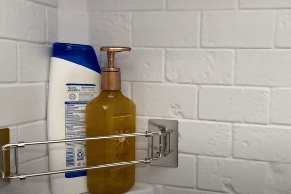 How to make RV corner shower shelves useful