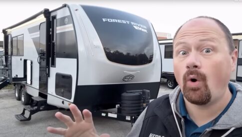 Josh the RV Nerd and a Vibe travel trailer