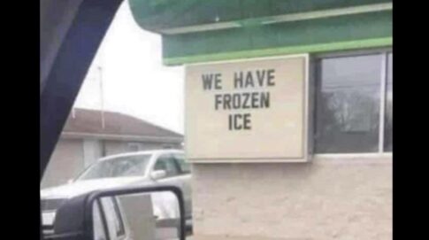 Frozen Ice sign