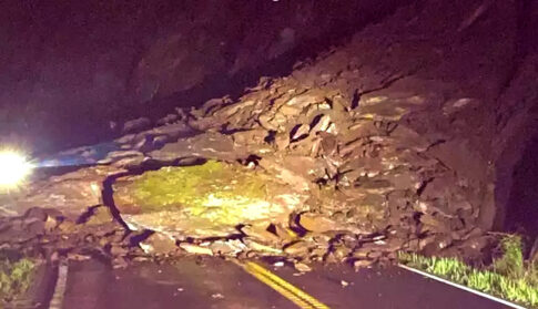 landslide near Yosemite