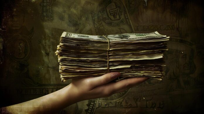 a stack of money