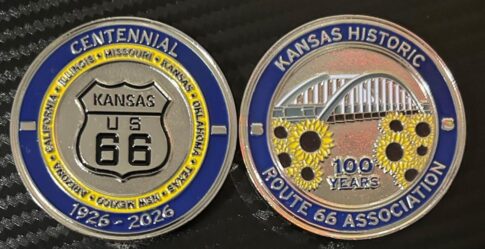 Kansas Route 66 coin Kansas Route 66 Historical Association image
