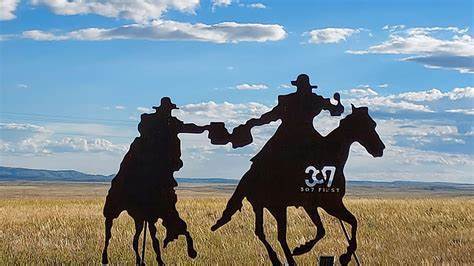 Pony Express metal silhouette in Wyoming Image: 307 First