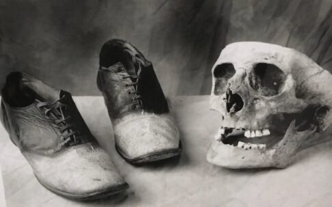 Big Nose George skull and shoes