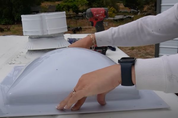 Nailgun Nulley showing how to install a skylight in an RV