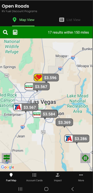 RV fleet fuel card