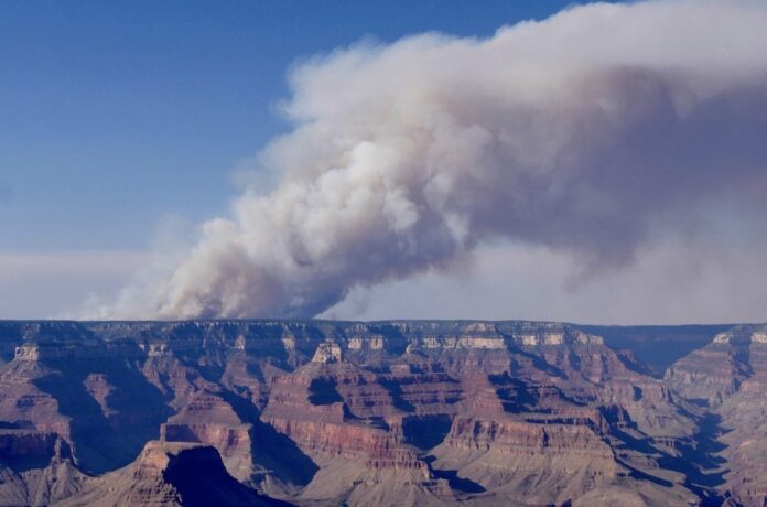 Fire at North Rim of Grand Canyon