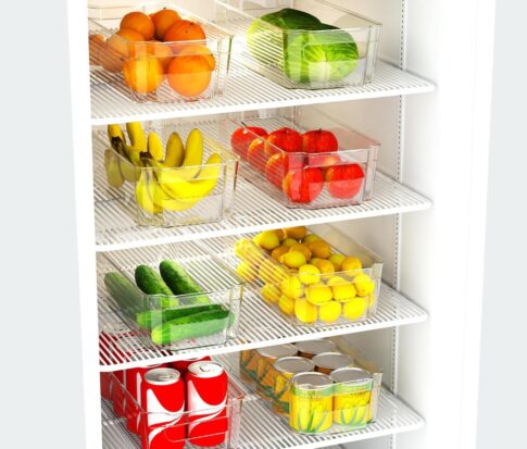 Clear refrigerator bins Image: Amazon