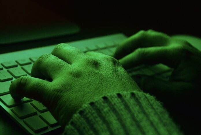 Typing on keyboard