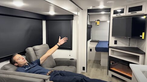 Living Room in 2026 Jayco Jay Feather 28 RV travel trailer