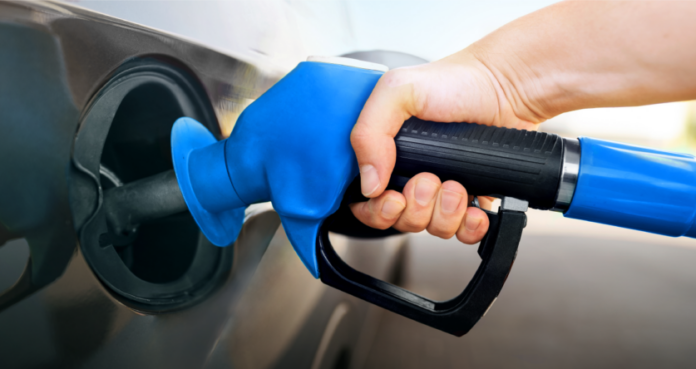 blue fuel pump filling truck tank Amazon image
