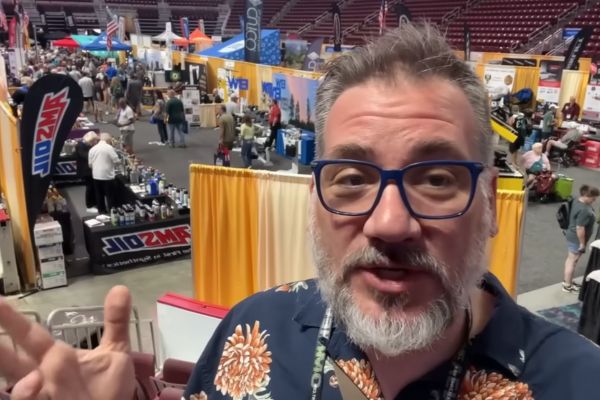Jason Epperson and 2025 RV gear from the Hershey RV show