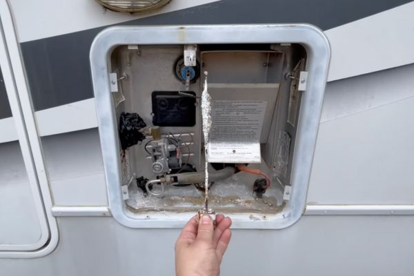 how to clean an RV water heater tank