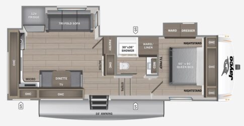 The Jayco Eagle SLE 24MLE floorplan.