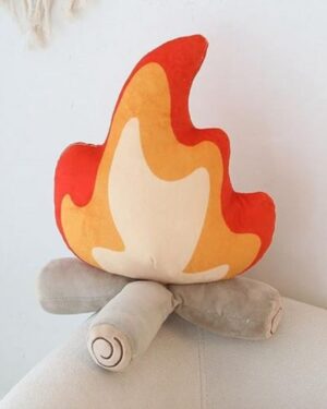 plush campfire pillow