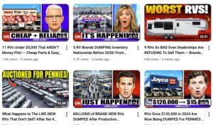 Thumbnails for fake RV videos