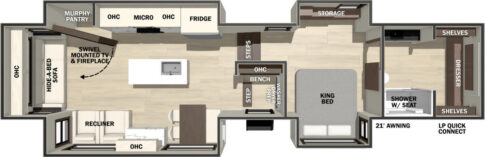 2026 Cedar Creek 383FB floorplan Image: official website