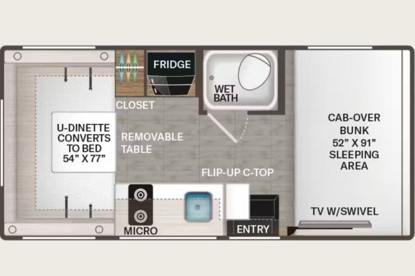 Thor Four Winds Class C motorhome floorplan