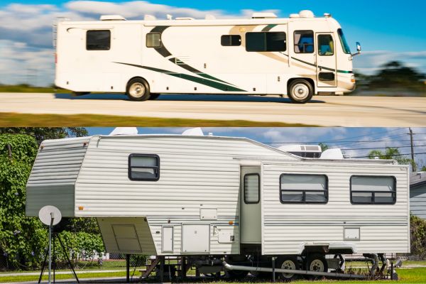 class A motorhome vs 5th wheel