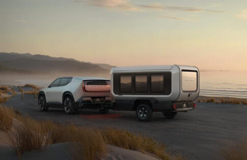 Honda Base Station Prototype lightweight travel trailer, ready to tow.