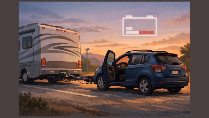 flat towing battery drain