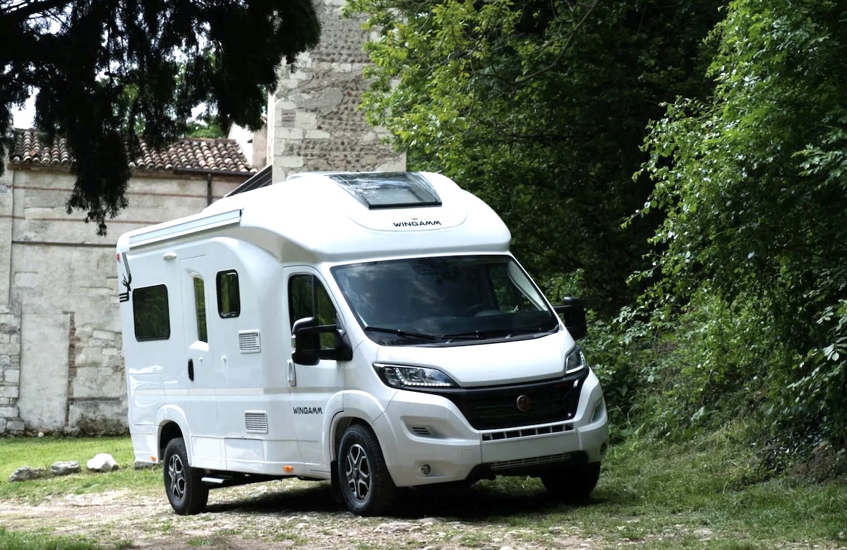 Innovative 20-foot motorhome has dry bath and even garage