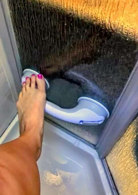 unusual uses for grab bars image FB by Janetma Haller