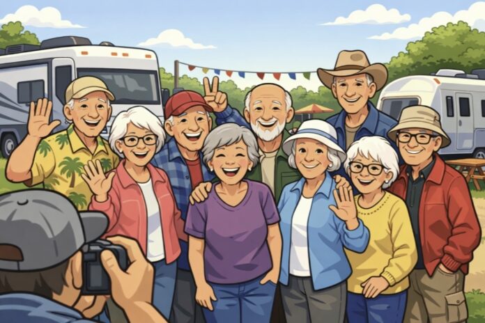 Older RVers, image created using artificial intelligence
