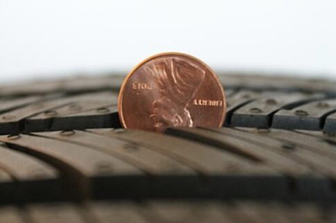Penny tire text