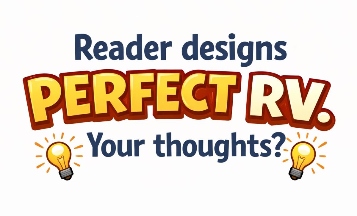 RVtravel.com reader designs ‘perfect’ RV, sends to manufacturers. What do you think?